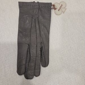 Men's Gray Leather Gloves
